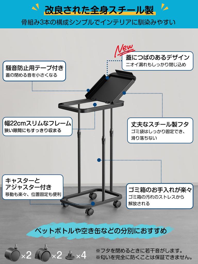 Müllbeutelhalter, kompatibel mit 20 l bis TTWO-Mülleimern mit Geruchstrennung, Müllstaubbeutel, Müllbeutel, einfaches Mülltrennen, Plastiktüte, Plastiktüten-Recycling
