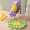 Flower Pattern Heat Resistant Silicone Mat - Non-Slip Drink Cup Coasters Pot Holder Table Placemat Kitchen Accessory