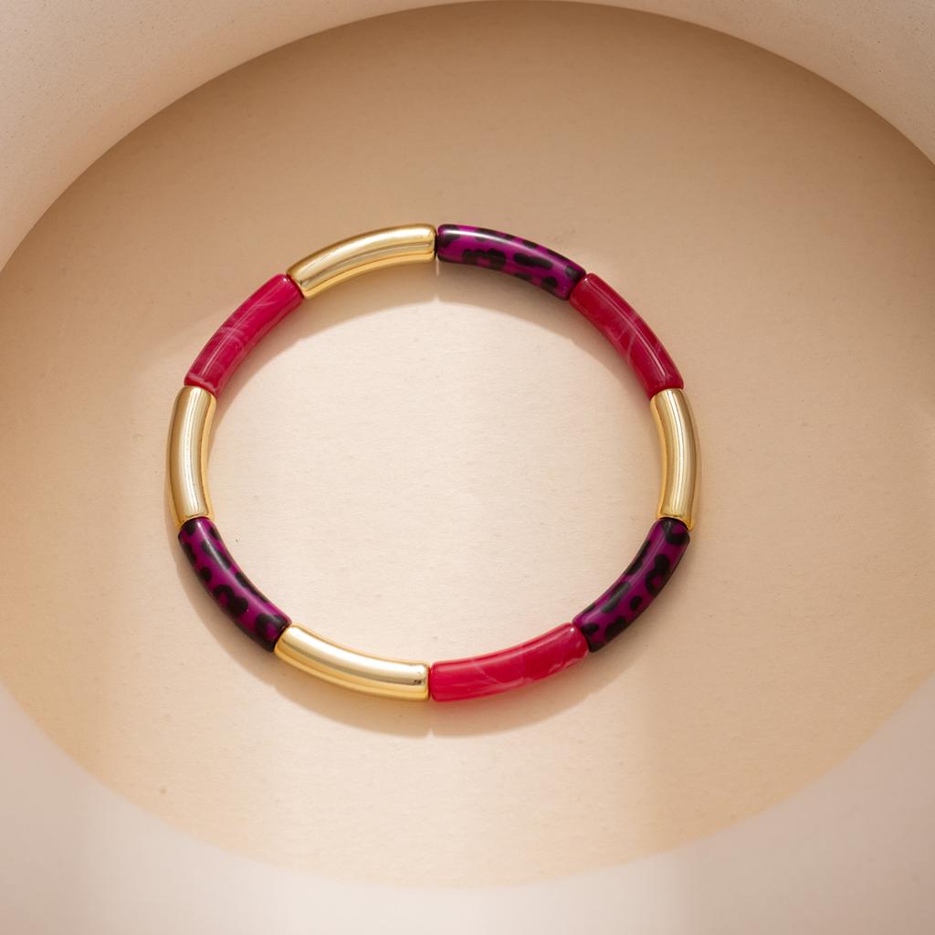 Módní leopardí potisk Personalizovaný bambusový náramek Vysoká kvalita kovový styl Módní náramek Retro vynikající náramek