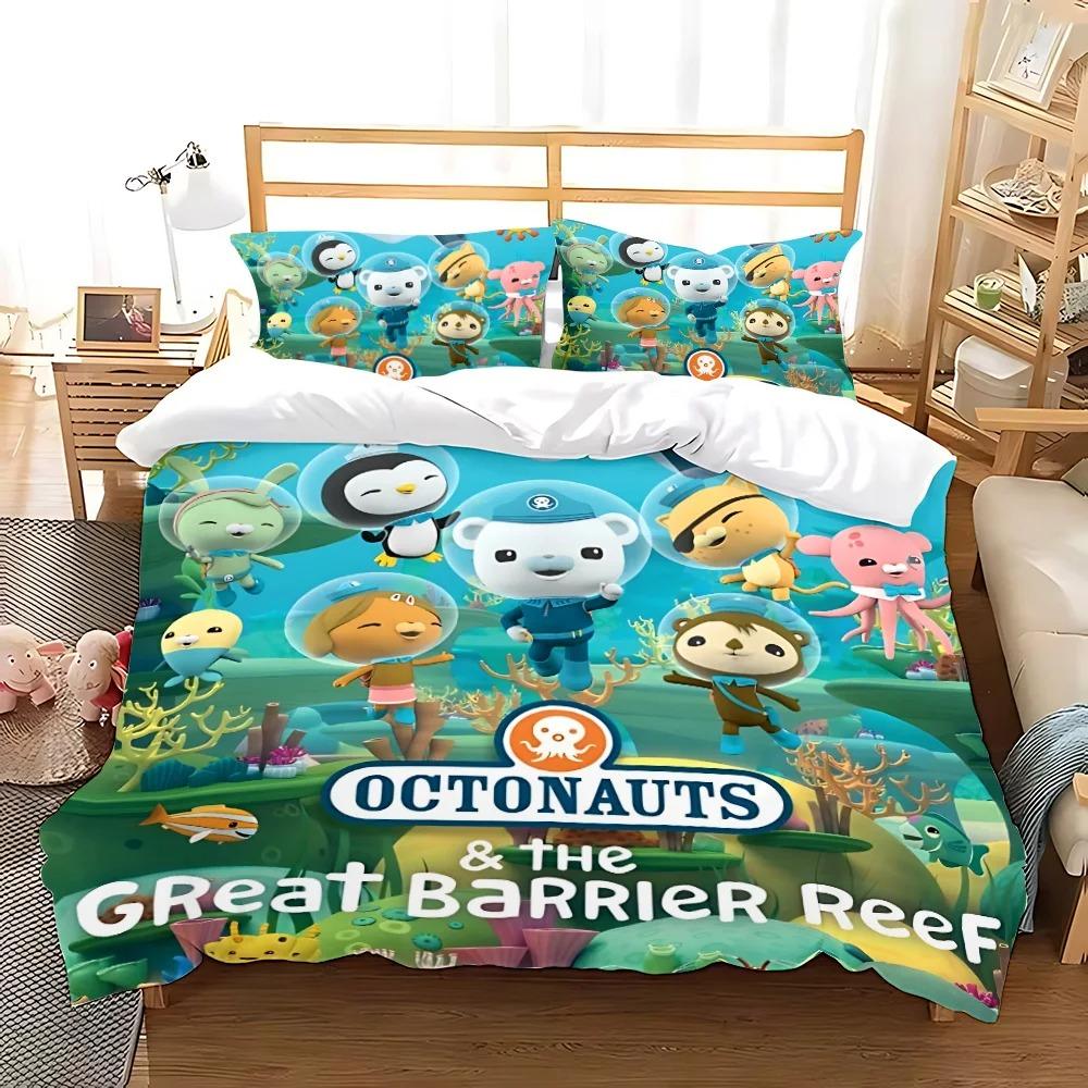 Cartoon Duvet Cover The Octonauts Pillowcase Bedding Set Adult Boy Girl Bedroom Decoration Kids Gift Single Double Large Size