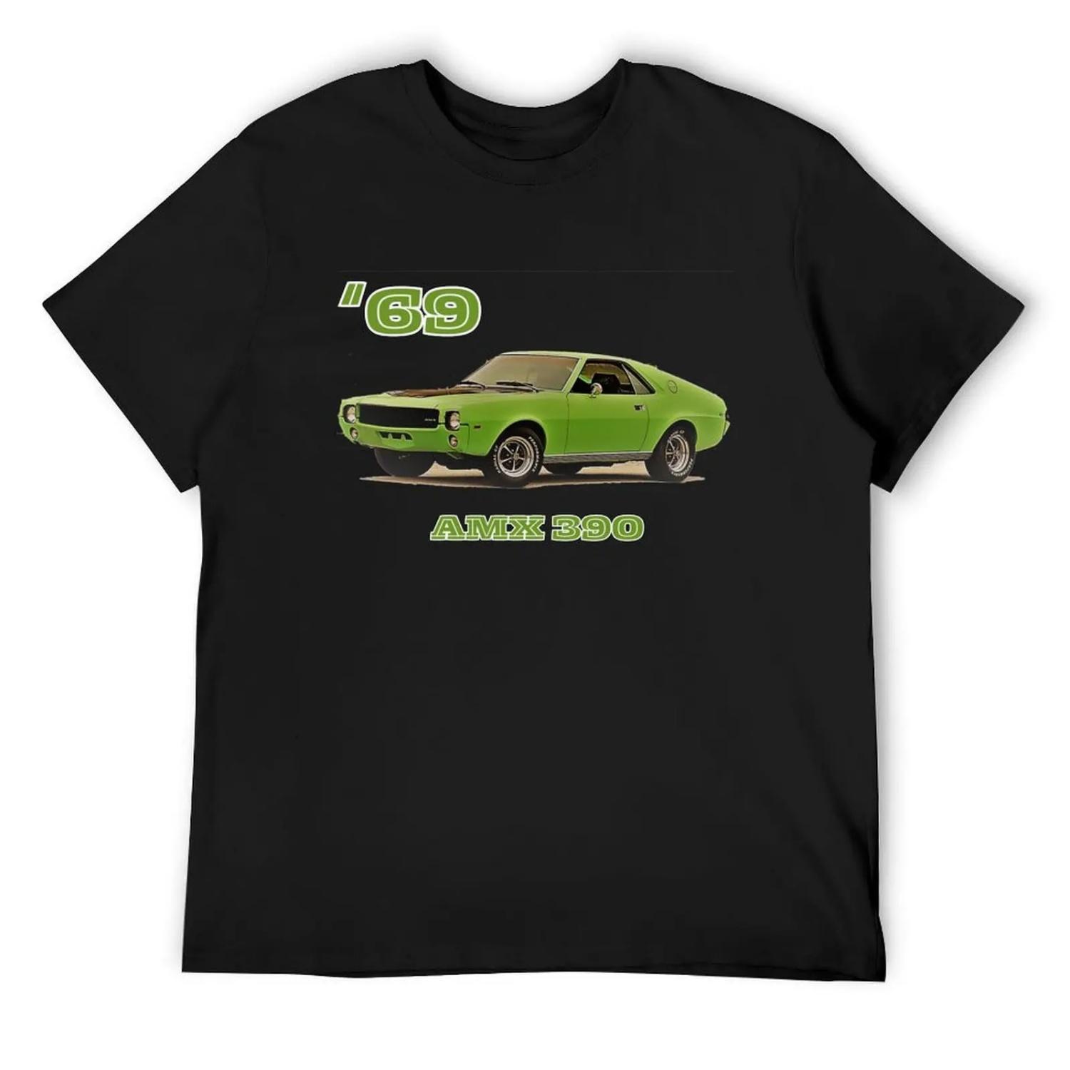 69 AMC AMX 390 Футболка оверсайз с баскетбольным принтом смешные костюмы компрессионная футболка мужская S