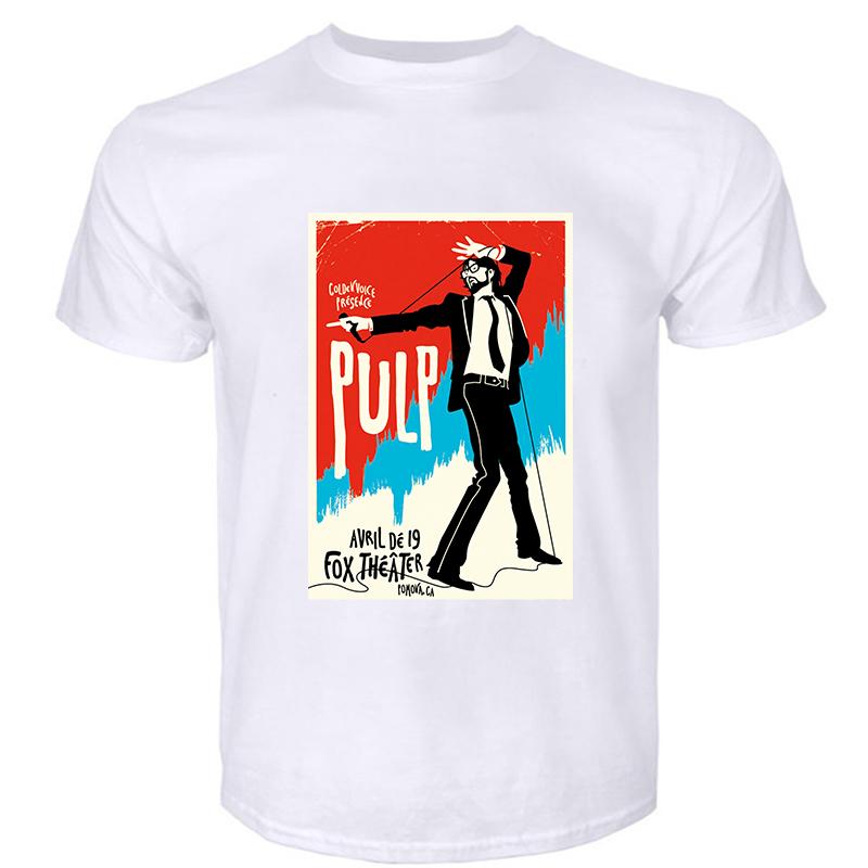 Homme brand fashion t shirt summer men tshirt pulp jarvis cocker sheffield britpop Funny Top Mens streetwear loose cool Tshirt S