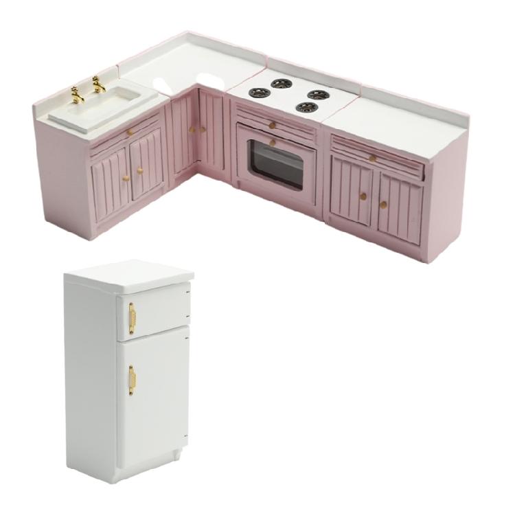 

Miniature Kitchen Wash Basin With Detachable Sink Cabinet For Parent Child Engagement рожевий