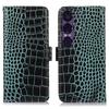 For Sony Xperia 1 VII Case Crocodile Texture Genuine Cow Leather Phone Wallet Cover