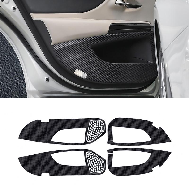Car Inner Door Protective Film Sticker Carbon Fiber Anti-kick Pad Decoration Auto Interior Accessories For Lexus ES200 260 300h