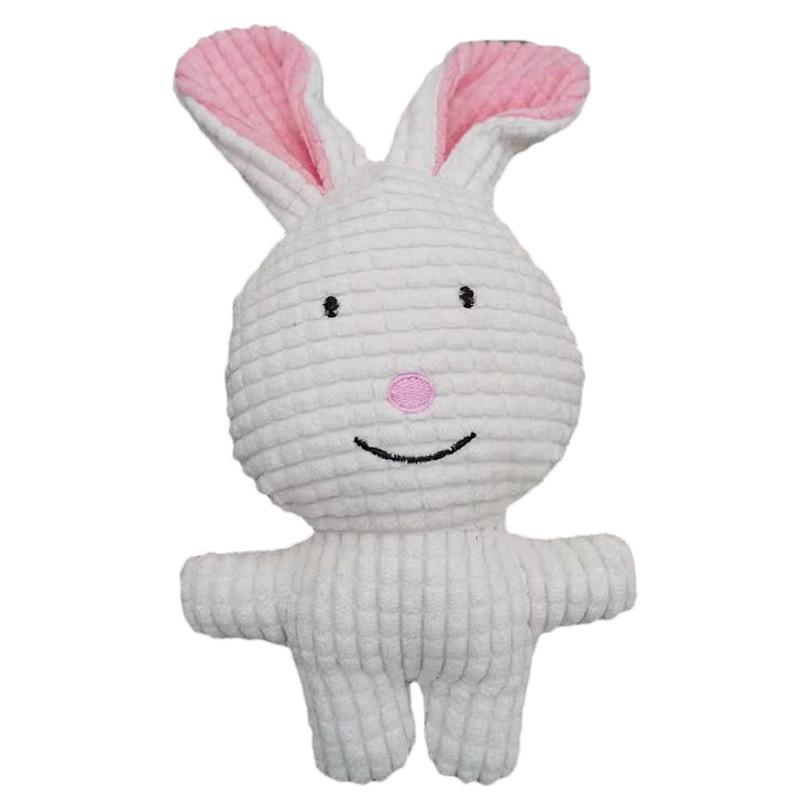 Bite-Resistant Teething Plush Dog Toy with Sound, Self-Play & Boredom Relief