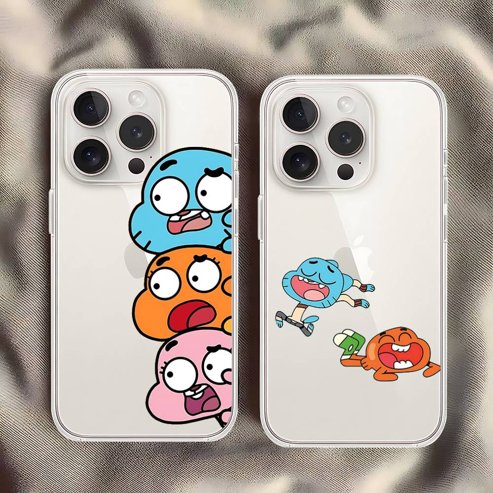 Cute H-Darwin Watterson-S Phone Case For IPhone 17 16 15 14 Plus 13 12 11 Pro Max Phone Back Cover Transparent Shockproof Cover