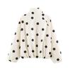 2026 summer new European and American cross-border women's clothing street fashion polka dot bomber jacket w025 12535