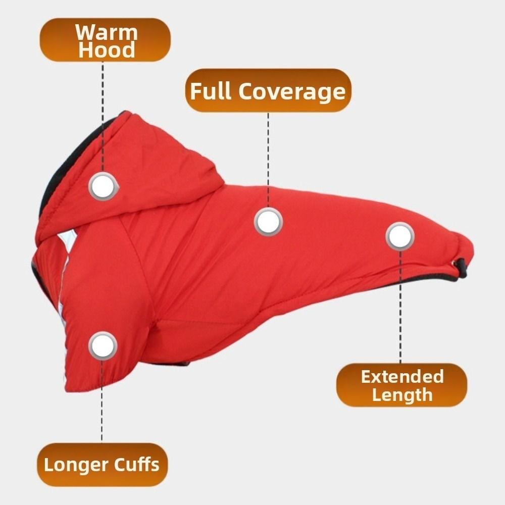 Pet Costume Windproof Fleece Dog Clothes Warm Comfortable Winter Pet Apparel Waterproof Thicken Pet Sweatshirt for Dogs