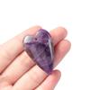 1PC Design Long Heart Stone Pendant Natural Crystal Arrowhead Hearts Amethyst Charms Making DIY Necklace Earrings Jewelry Decor CDN
