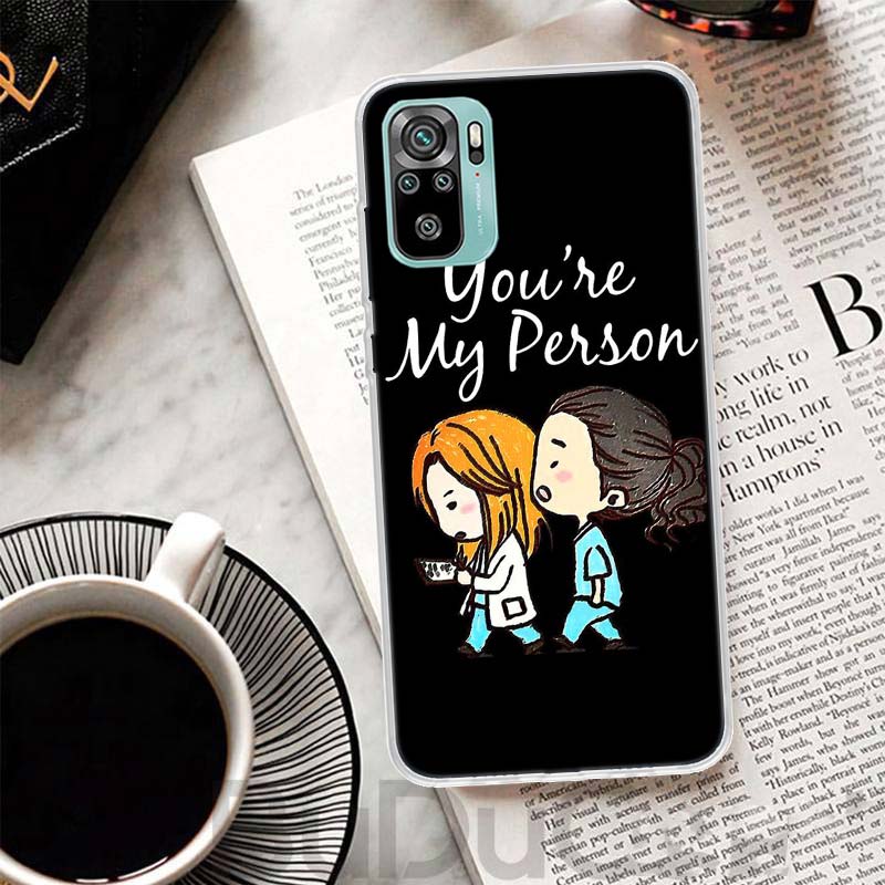 Greys Anatomy Person Cover For Xiaomi Redmi Note 14 13 12S 12 11 Pro Plus Phone Case 11S 10S 10 11E 11T 14Pro 13Pro Print Coque