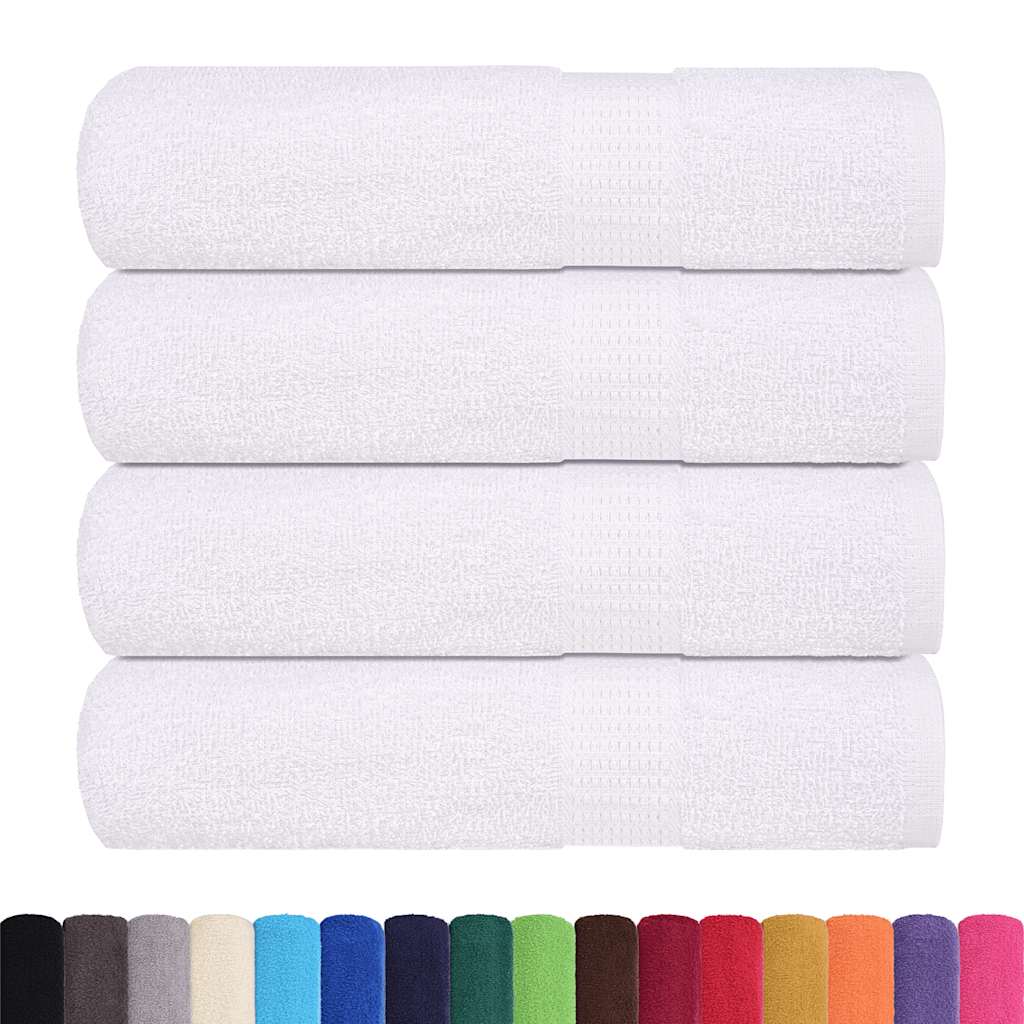 Vidaxl Ręczniki Kąpielowe, 4 Szt., Białe, 70X140 Cm, Bawełna 100%
