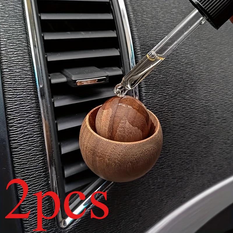 Handmade Car Air Freshener Diffuser - Natural Black Walnut Wood Scented Diffuser with Elegant Design, No Fragrance, for Car Interior, Home, Office