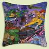 NNinja Turtles Pillow Covers Cartoon Sofa Decorative Home Doublesided Printing Short Plush Cute Cushion Cover