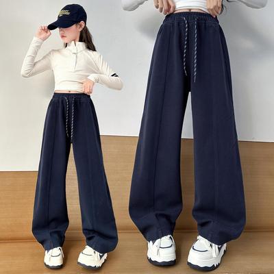 2025 Spring & Autumn Girls' Fashionable Casual Trousers - Long Pants for Medium & Big Kids