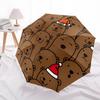 1pc Bears Christmas Hat Automatic Open/Close Umbrella, Portable Folding umbrella for Everyday Use yy250826087