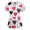 Women's V Neck Fashion Casual Valentine's Day Printed Tops Dry-nurse Top