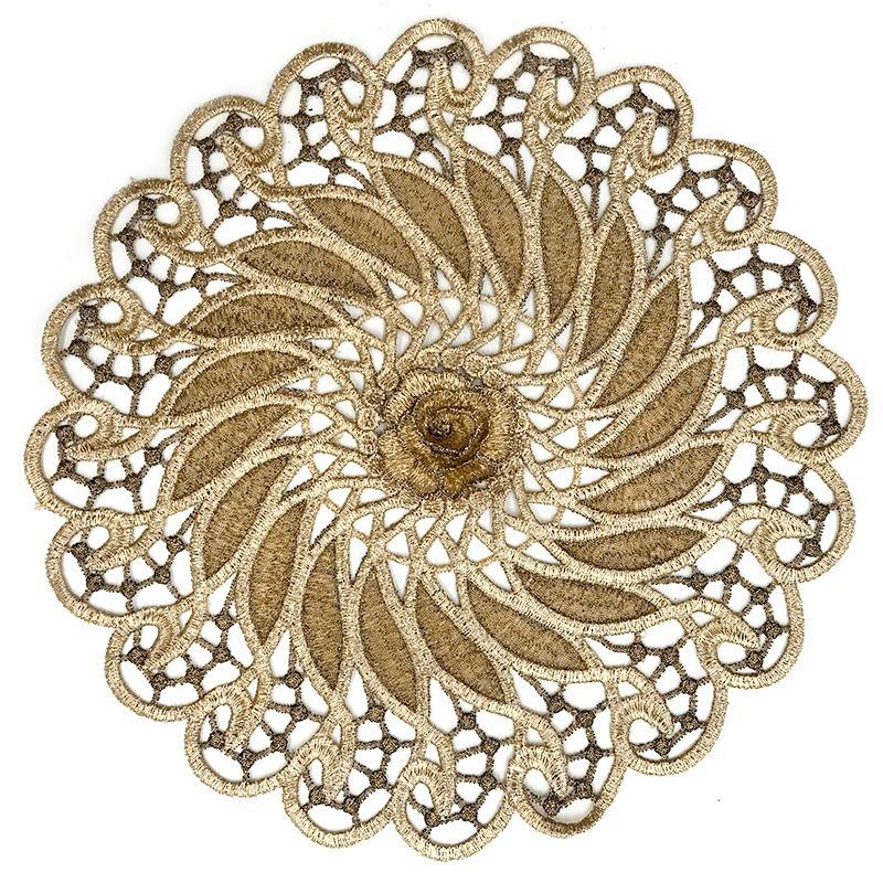 Lace Embroidery Cloth Water Soluble Flower Table Cloth Tablecloth European Fabric Coffee Table Cloth Throw Pillow Embroidery Round Cushion