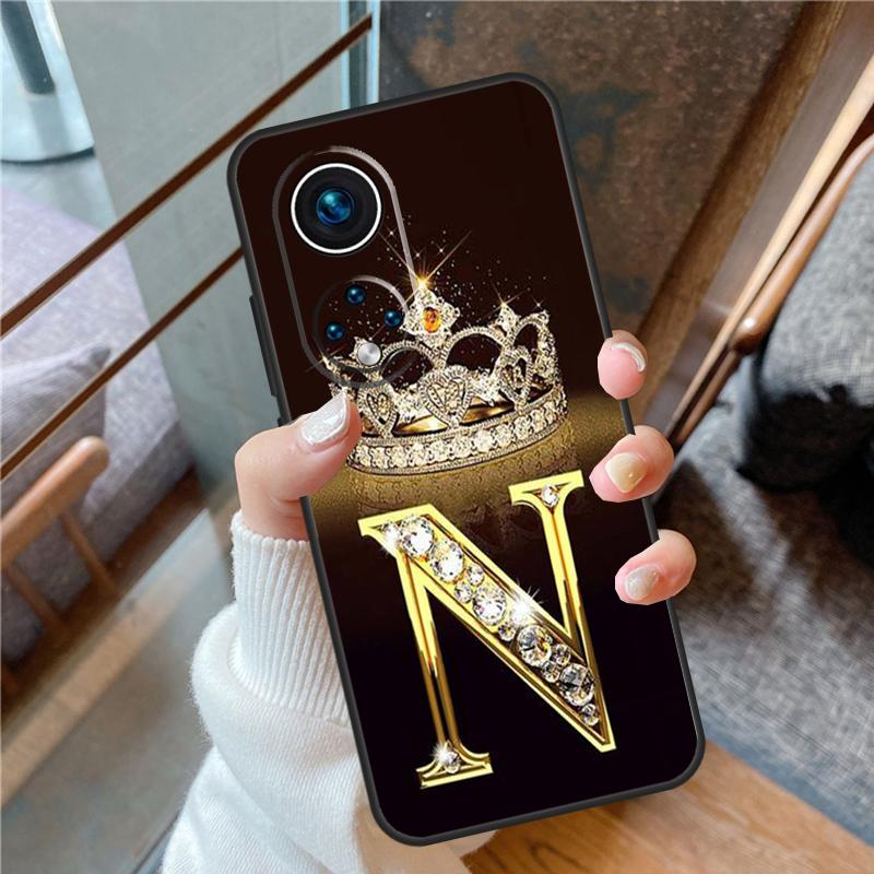 

Чехол с золотым мраморным монограммой буквы для Honor Magic 5 Pro 50 70 90 Lite X6 X7 X8 X9 8X 9X Honor X7a X6a X8a X9a X9b Honor Magic5 Pro