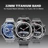 22mm Titanium Link Bracelet for Huawei Watch GT 5 46mm 3 Pro Ultimate Correa Strap for Samsung Galaxy 3 45mm Gear S3 Luxury Band