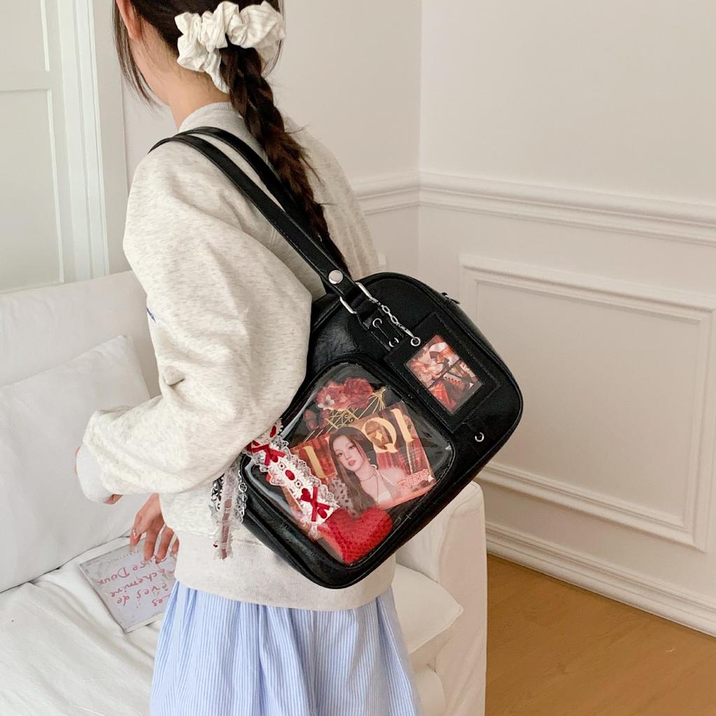 New Sweet and Cool Ita Bag Cute Kawaii Portable Shoulder Bag Comic Show Star Chasing Crossbody Bag Large Capacity Backpack