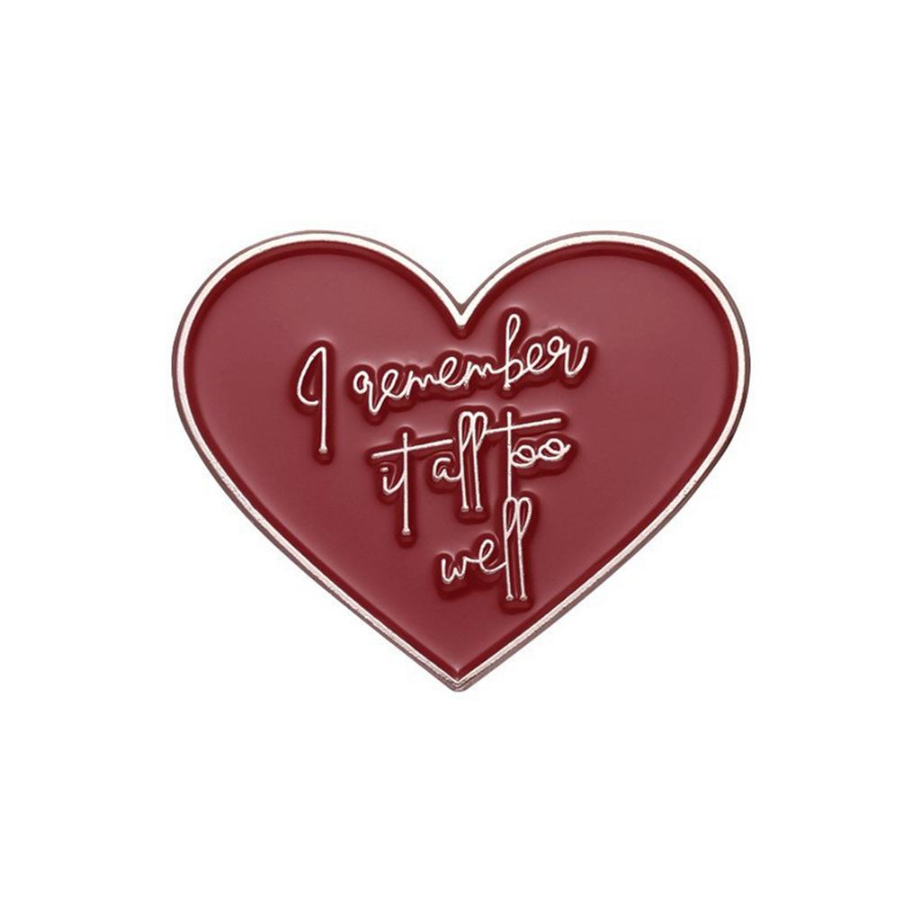 Creative Commemorative Emblem Cute Love Shape Mouldy Music Theme Peripheral Metal Brooch