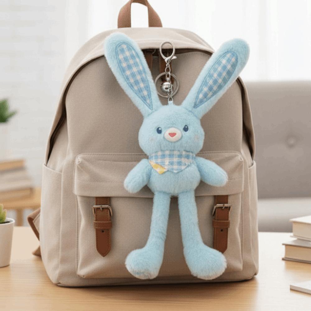 Creative Design Plush Rabbit Pendant Soft Stuffed Schoolbag Pendant Christmas Gift