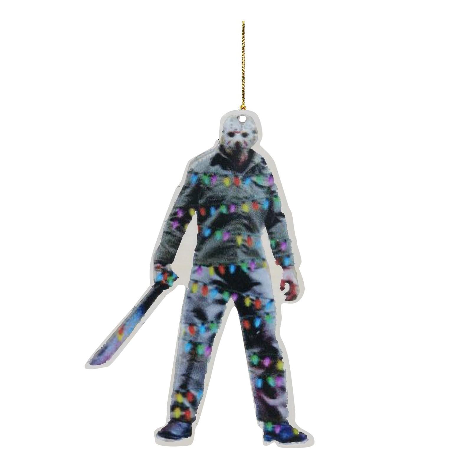 

Horror Movie Acrylic Flat Pendant For Christmas Tree Decoration Car Rearview Mirror Pendant Crafts Collectiont I