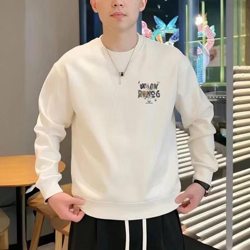 European Trendy Men's Slim-Fit Printed Hoodie for Autumn/Winter