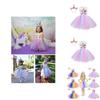Unicorn Cosplay Girls Dress With Rainbow Pattern For Halloween Party