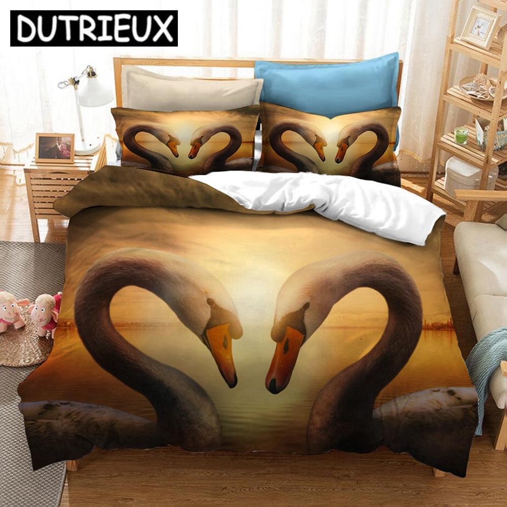 Comforter Animal Series 3D Printed Peacock Lion Dog Bedding Set S S Comforter Bedding Set Bedclothes