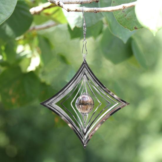 3D Wind Spinner Highly Reflective Metal Bird Deterrents To Scare Birds Away Mirrored Hanging Heart Butterfly Wind Spinner for Outside Garden Yard