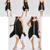 Women Plus Size V Collar Loose Bilayer Dress With Irregular Mini Silhouette For Casual And Party Wear