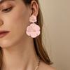 Unique Flower Studs Earrings Fashionable Colorful Dangle Statement Earrings Iron Texture Suitable for Youthful Women