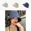 Summer Grid Fisherman Hat With Wide Brim And Breathable Canvas For Sun Protection