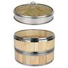 1Set Bamboo Steamer Basket 10 Inch Multi-Layer Food Steamer for Dumplings Buns Dim Sum Rice Vegetables Eggs Corn Potatoes Steam