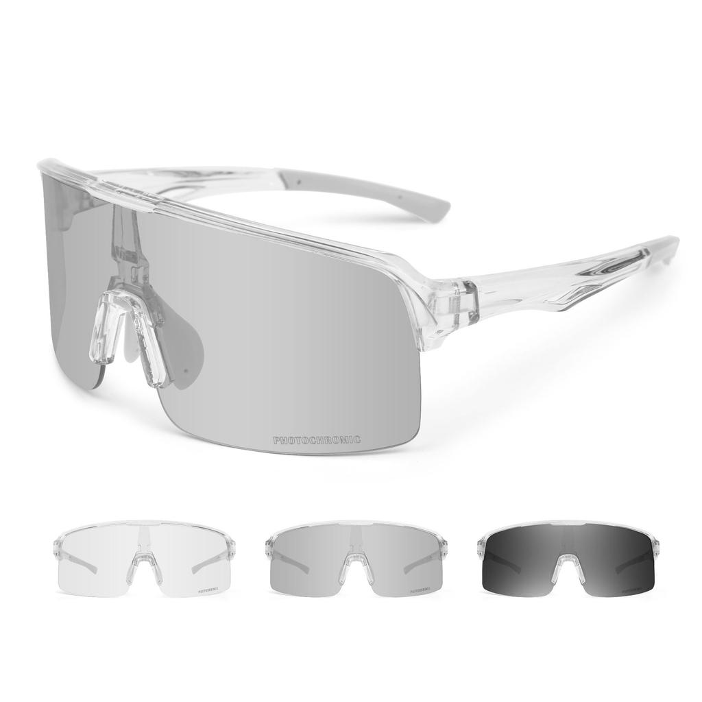 New bicycle road bike cycling glasses, day and night dual-use, photochromic, suitable for mountain climbing and running sports