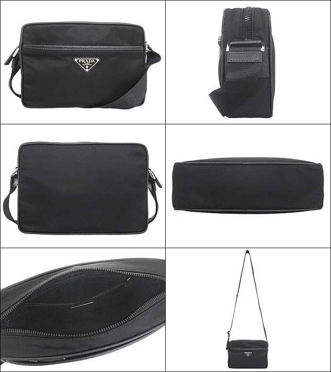 PRADA Bag 2VH048 2DMH XOO Nero Tessuto Re Nylon Saffiano Leather Triangle Logo Shoulder Bag Men Women [Prada] (Shoulder Bag) [Brand] [Item]
