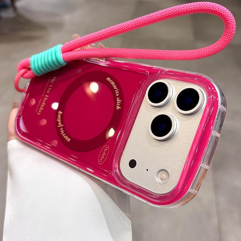 for  Candy Color Contrast Lanyard Case for For Iphone 17 16 1 14 Pro Max 13 12 Air Hand Wrist Strap Bumper Shockproof Cover