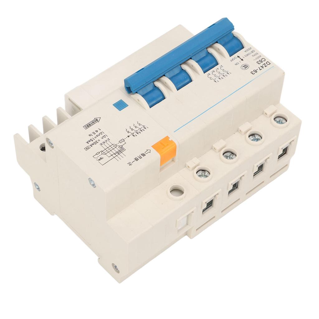 4P Circuit Breaker Good Current Protection Device Pa66 Shell 4500A Breaking Capacity DIN Rail Mount Circuit Breaker 400V