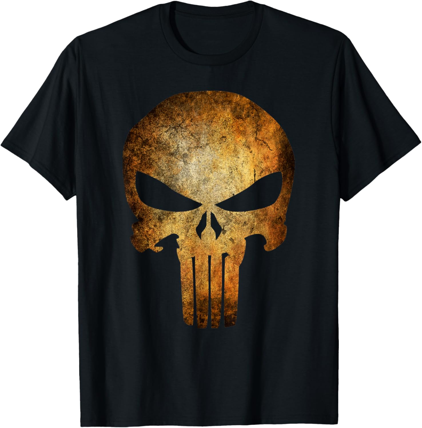 Marvel Universe Classic The Punisher Logo Distressed Skull T-Shirt S