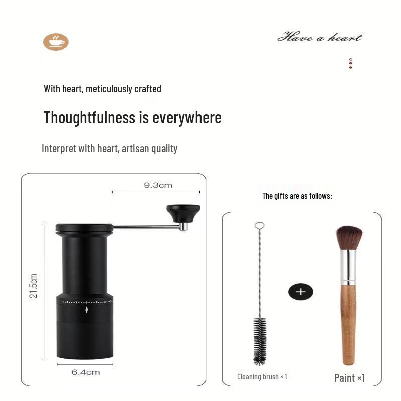 ZISIZ Integrated Stainless Steel Manual Coffee Grinder