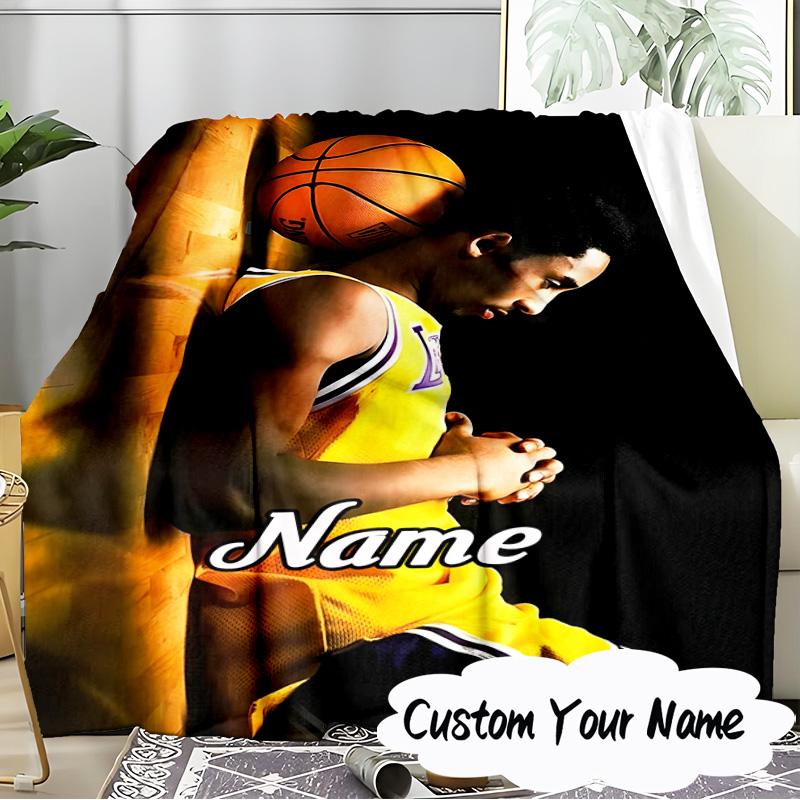 Custom Name Kobe's Legacy Art Blanket Ideal Bedding Blanket Perfect for Travel, Camping, Living Rooms, Offices, Sofas, Fan Christmas gift