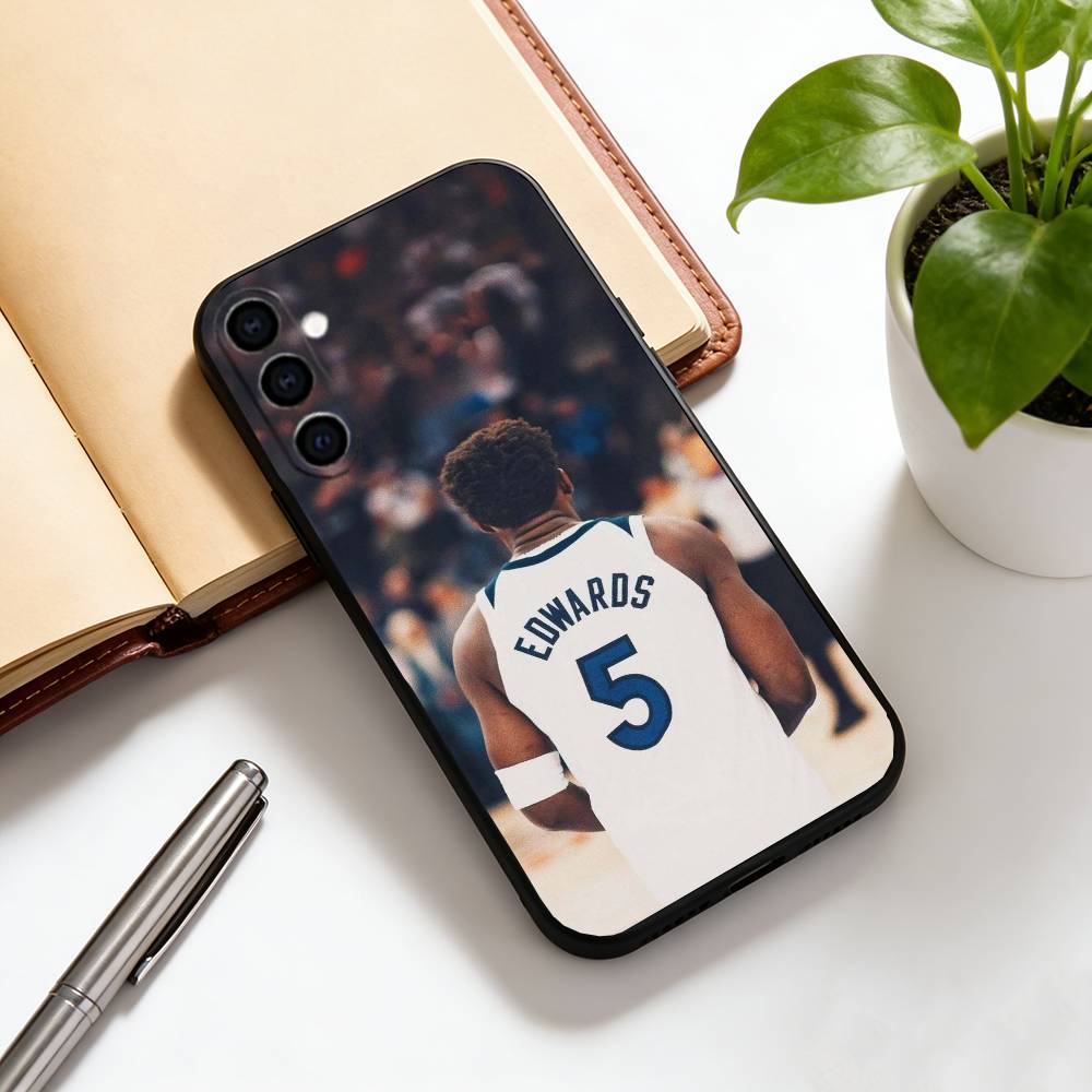 

Anthony Edwards Phone Case Black Silicone Soft For Samsung Galaxy A73,A72,A71,A70,A53,A52,A51 Samsung a51 4g