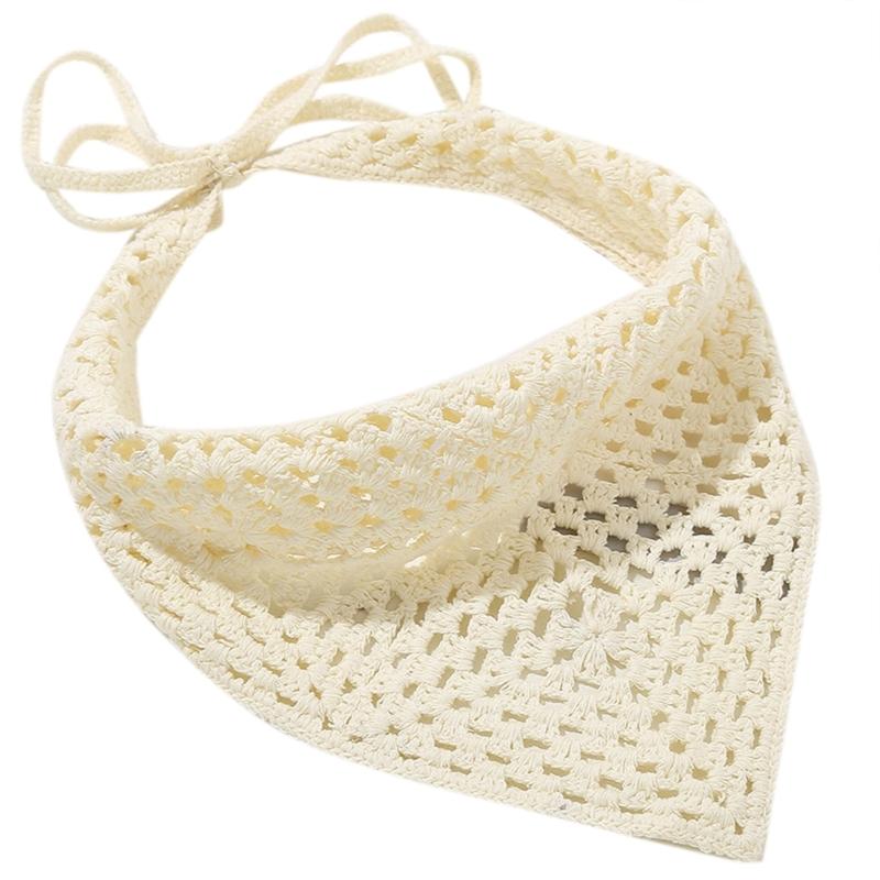 Damen Kopftuch Einfarbige Haarband-Wickel Kopfwickel Exquisites Handgewebtes Haarband Bandana Haarband für den Urlaub