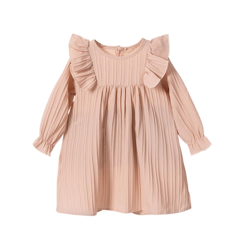 Sommerkleid für Mädchen - Ärmelloses Freizeit-Sonnenkleid in Unifarbe