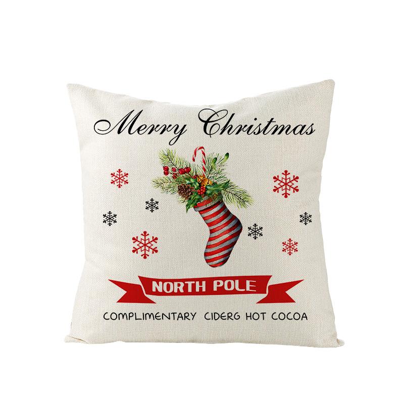 

Новая Рождественская наволочка Домашнее праздничное украшение Диван Прикроватный автомобиль Подушка Чехол для подушки 45 * 45Cm (without pillow core)