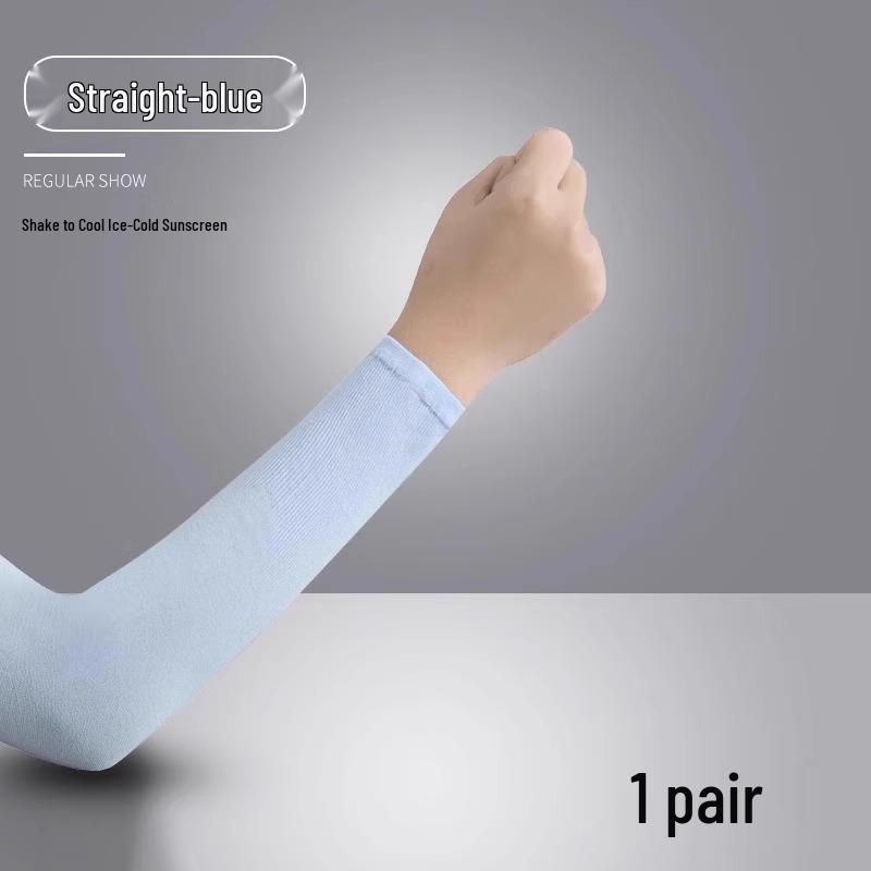 Women's Breathable Plus Size UV Protection Ice Silk Arm Sleeves for Summer Driving & Cycling