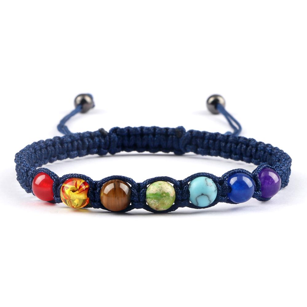Handmade Seven-Color Yoga Energy Bead Bracelet