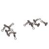 10pcs T Turn Fishing Connectors Mental Fishing Rolling Swivel Triple Swivel  Cross Line Fishing